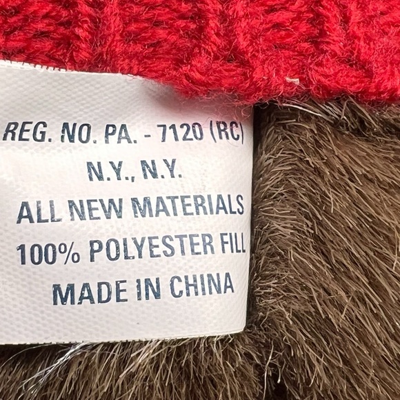 Vintage Y2K Polo Ralph Lauren 2000 14” Teddy Bear Plush Toy Nordic Knit Sweater - Picture 10 of 12